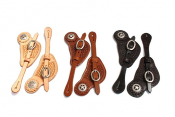 Profiline Sporenriemen - US Leder - Breit mit Concho