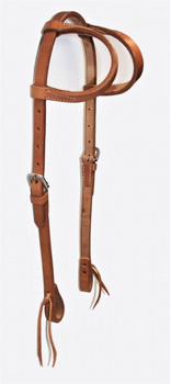 "EE Tack" Harness Kopfstück - Herman Oak Leather - Doppeleinohr